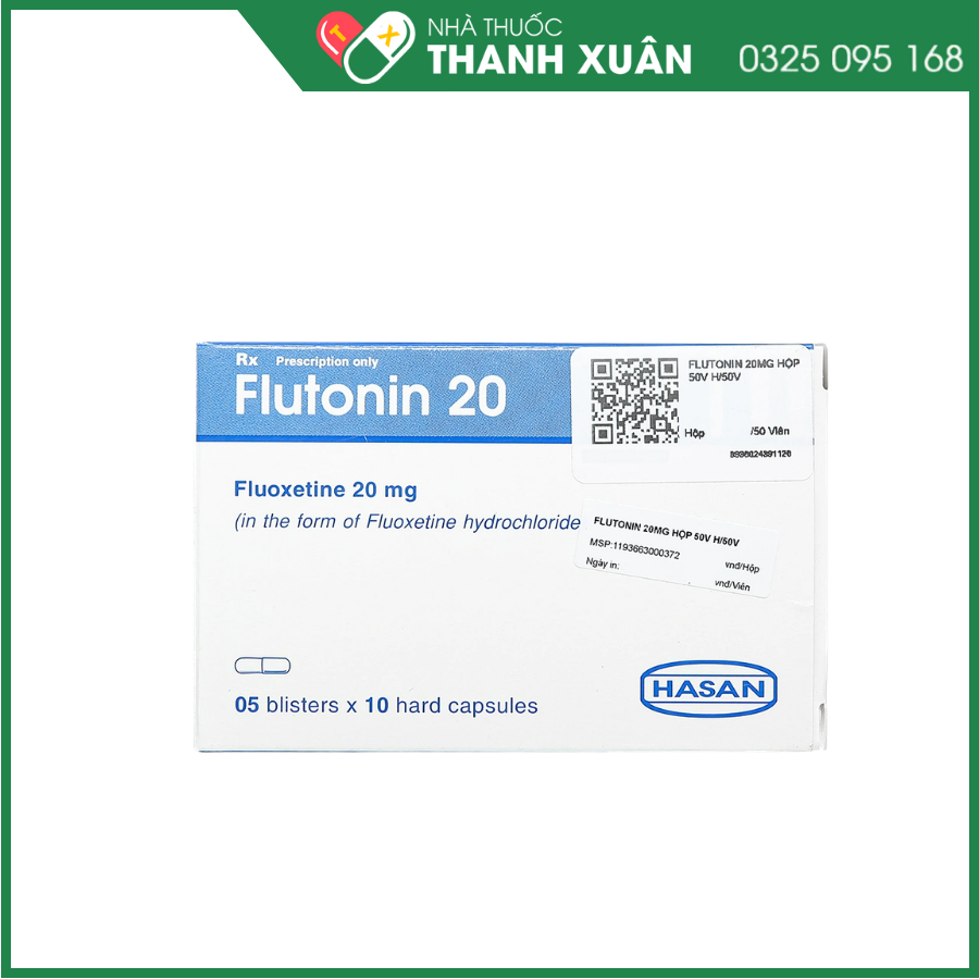 Flutonin 20 điều trị trầm cảm, rối loạn lưỡng cực